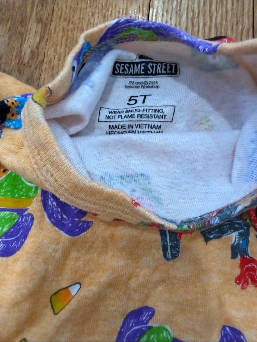 Toddler Sesame Street Halloween Pajamas 5T (Runs a Little Small)